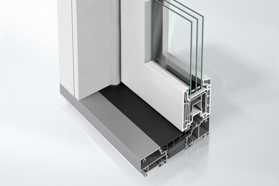 Schiebetür Kunststoffprofil