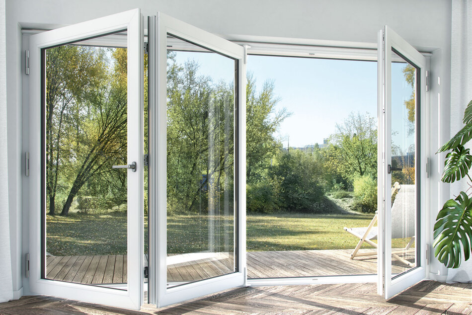 Faltschiebetür aus Kunststoff